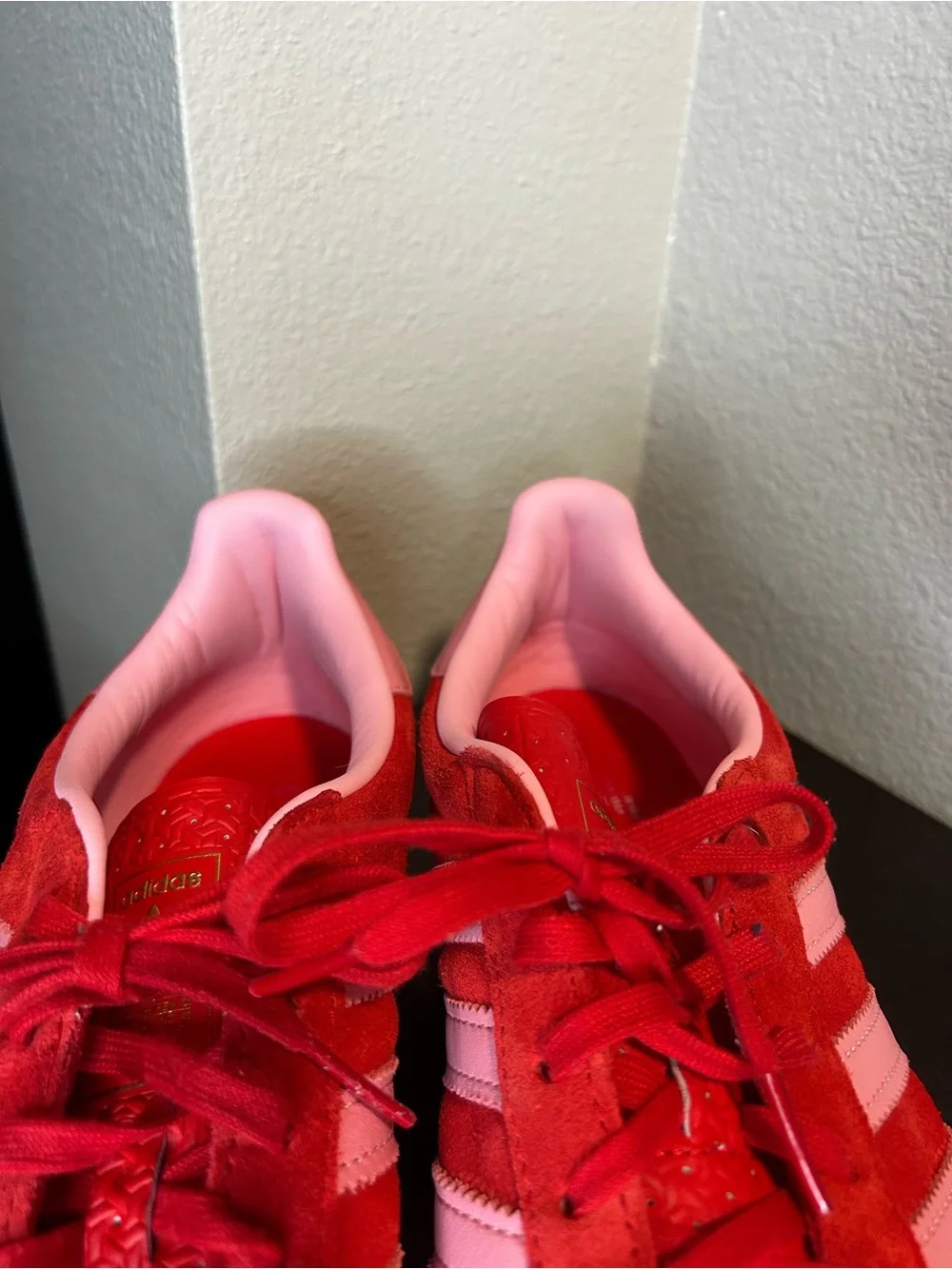 Adidas gazelle Red Suede Low-Top Sneakers size 8.5